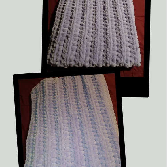 Elegant Lavender Handmade Custom Crochet Baby Blanket/Chair Throw